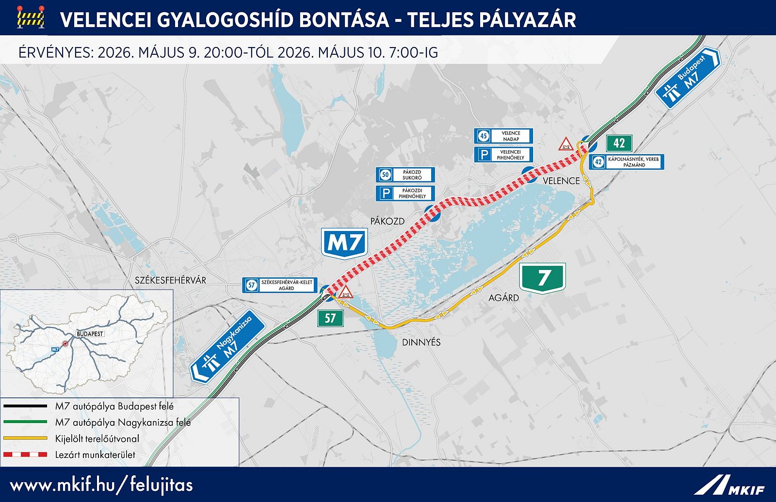 Használható az új gyalogos és kerékpáros híd az M7-esen Velencénél - bontják a régit